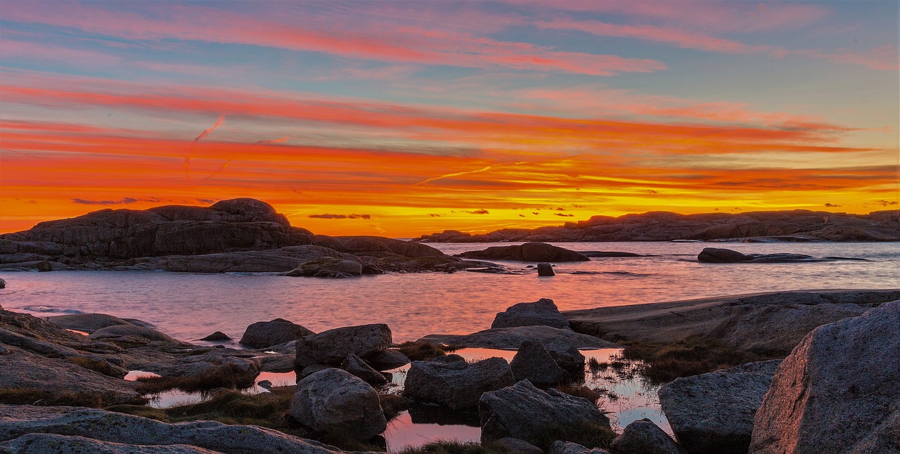 seascape sunset ocean free photo