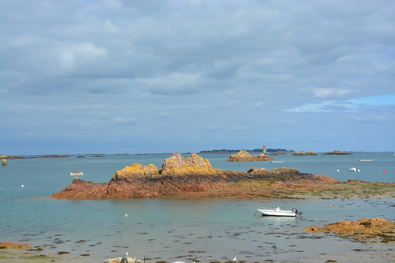 seascape  rocks  loguivy of the sea free photo