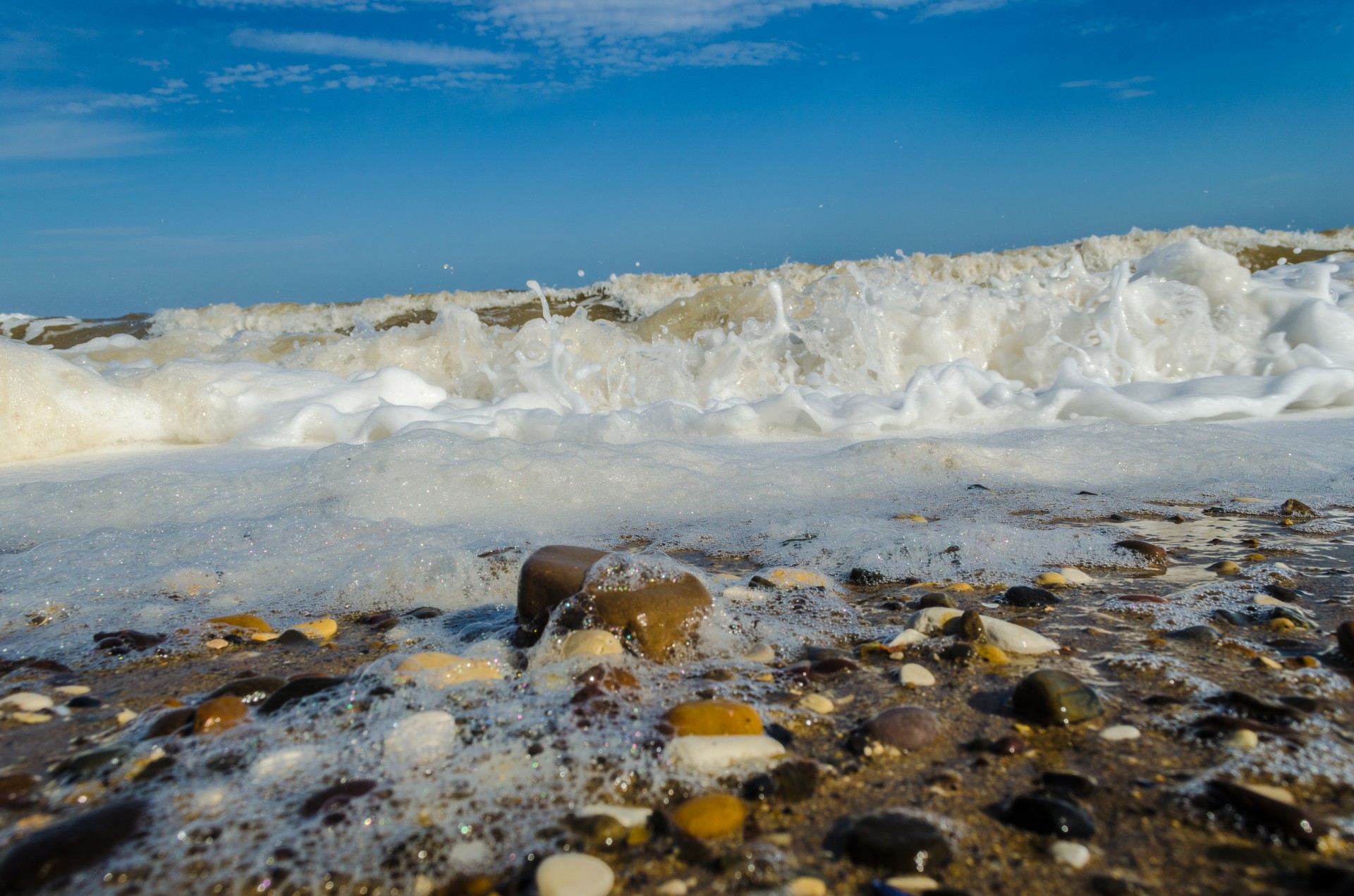 scene ocean horizon free photo