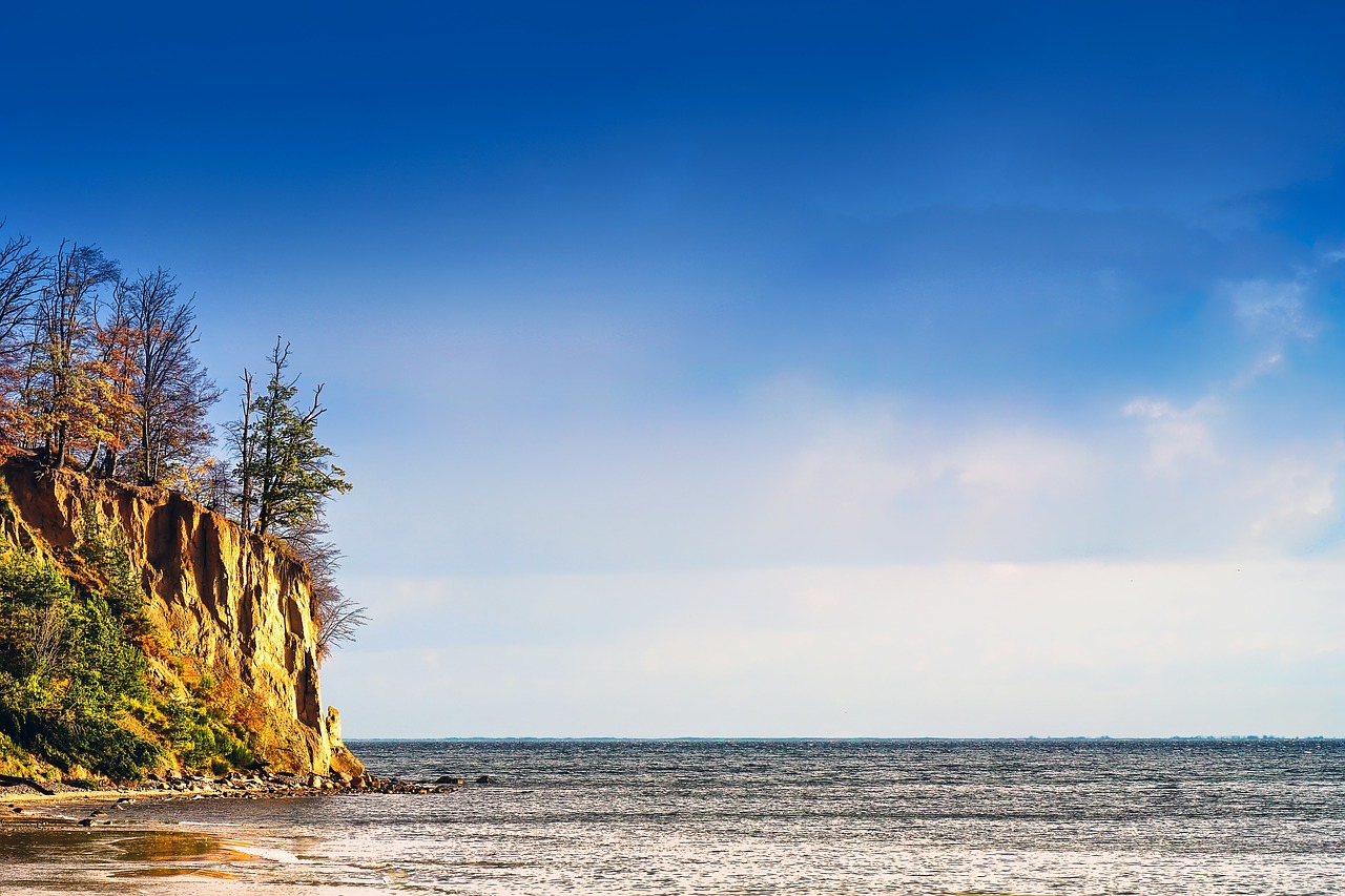 seashore cliff sea free photo