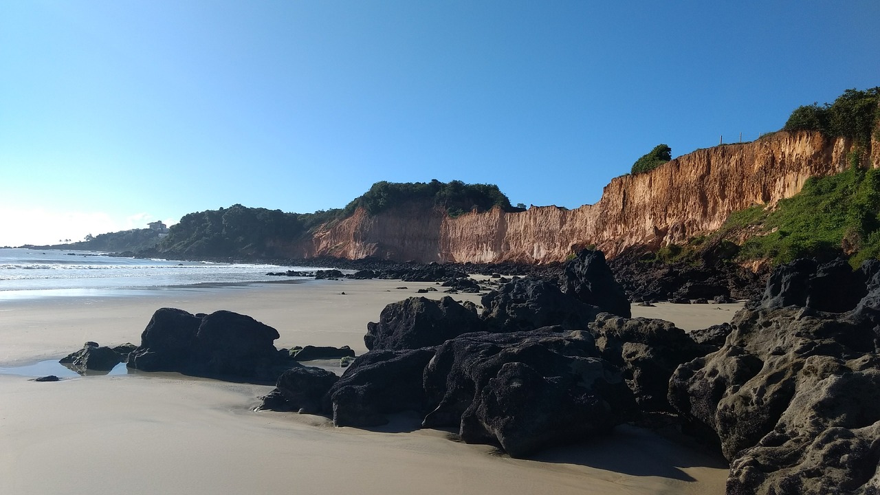 seaside beach cliff free photo