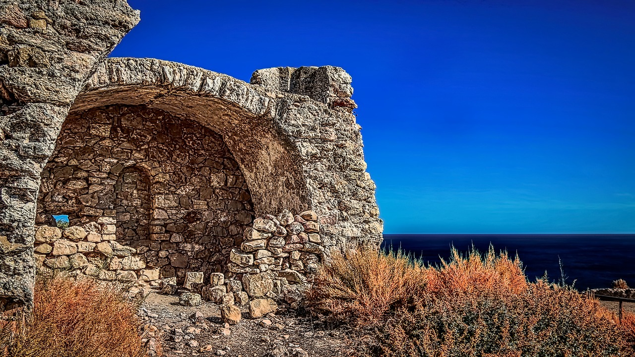 seaside fort ruins free photo