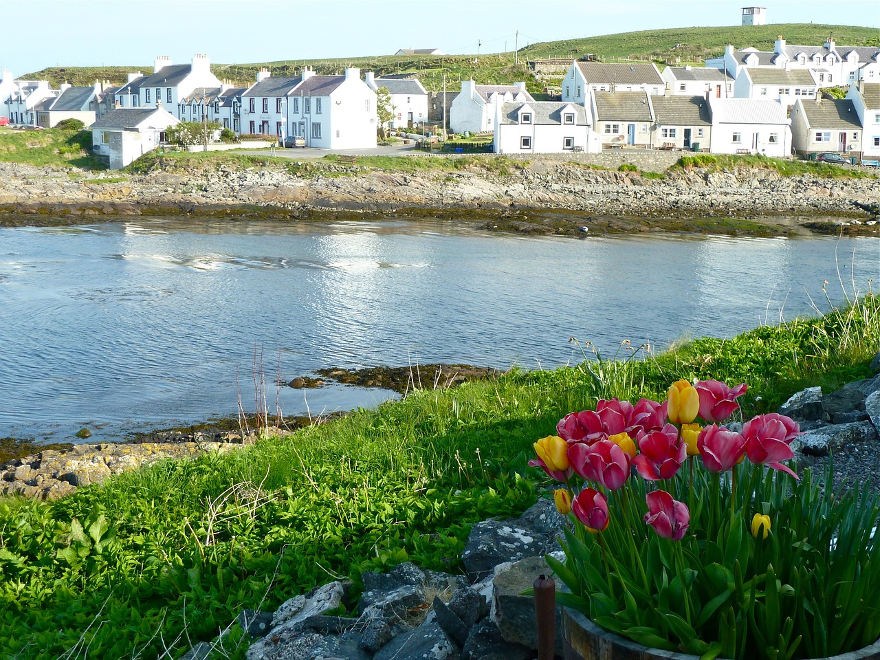 seaside houses beach free photo