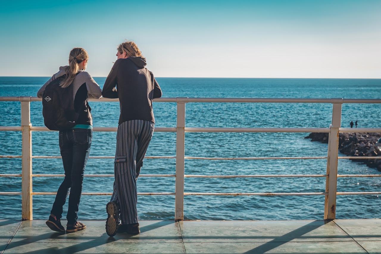 seaside  couple  holiday free photo