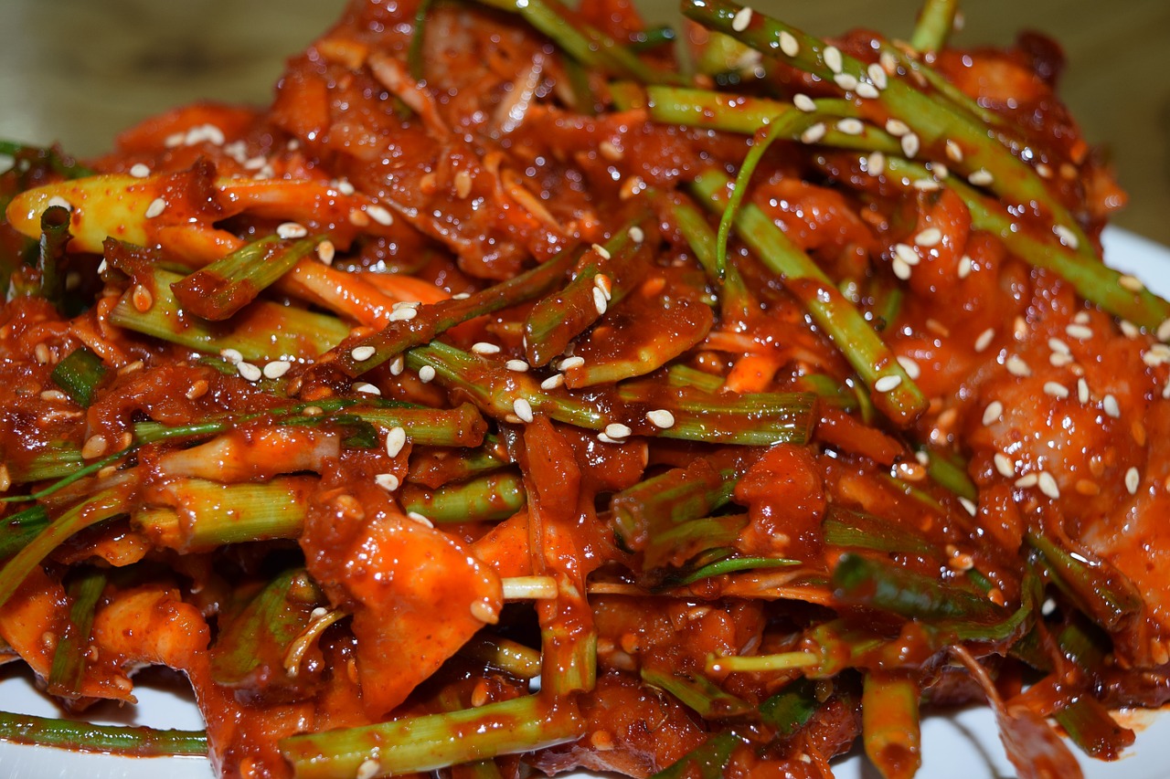 seasoned golbaengyi pepper acridity free photo