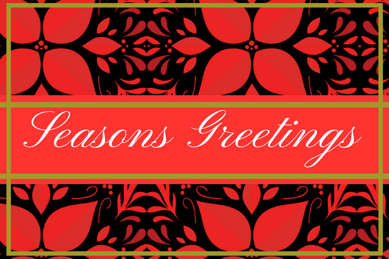seasons greetings christmas background free photo