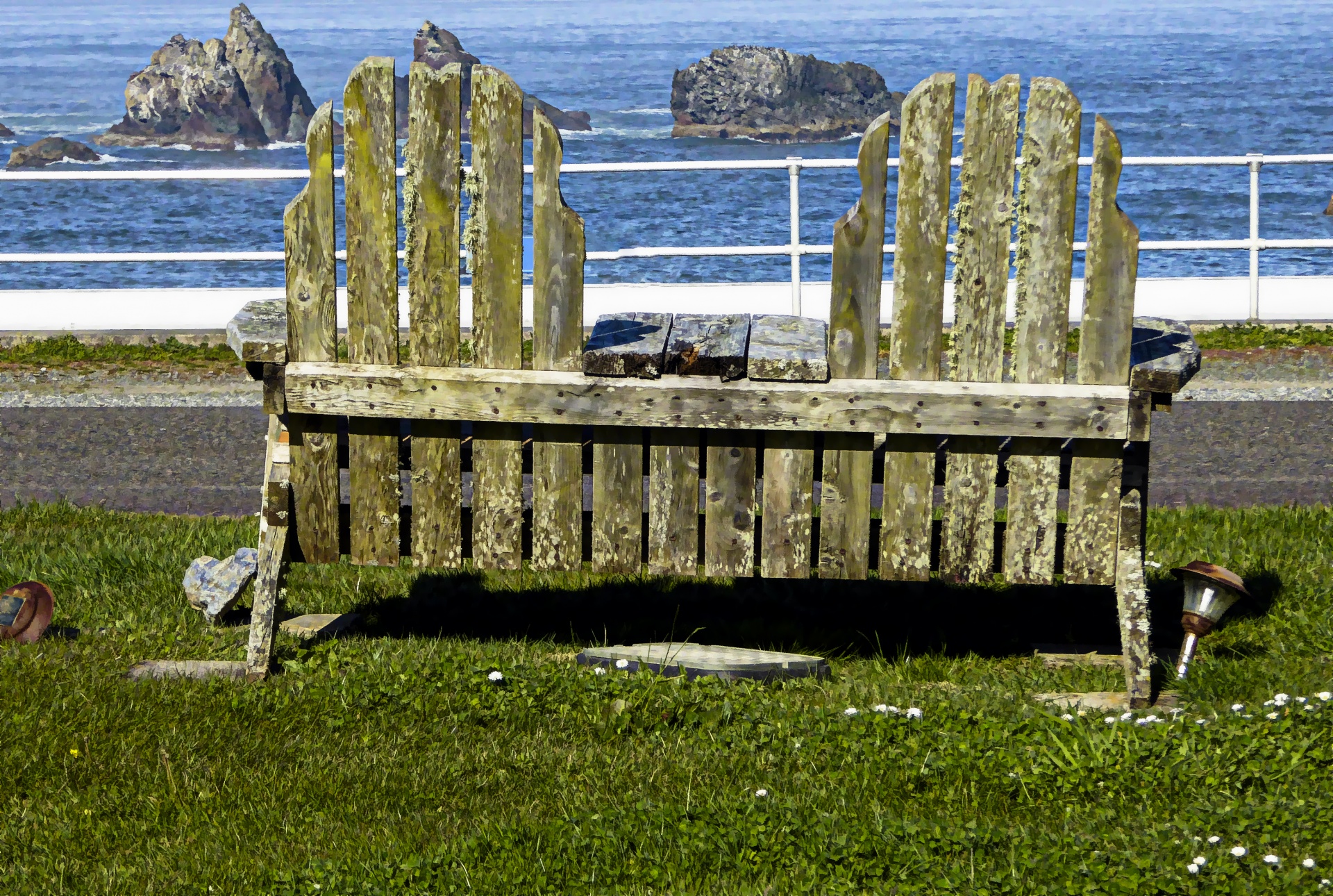 bench seat sea free photo