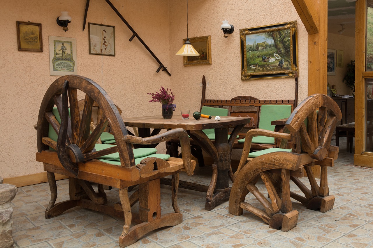 seating area rustic rural free photo