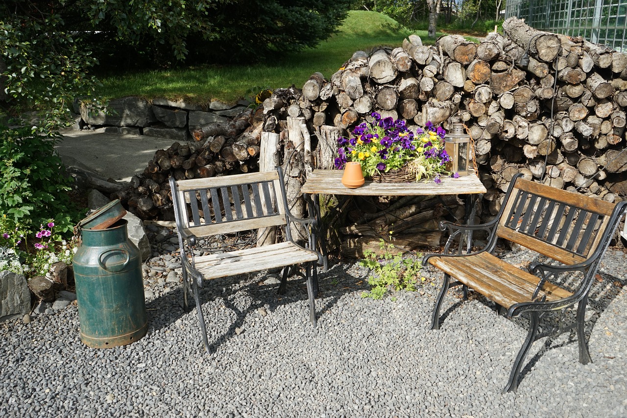 seating area idyllic table free photo