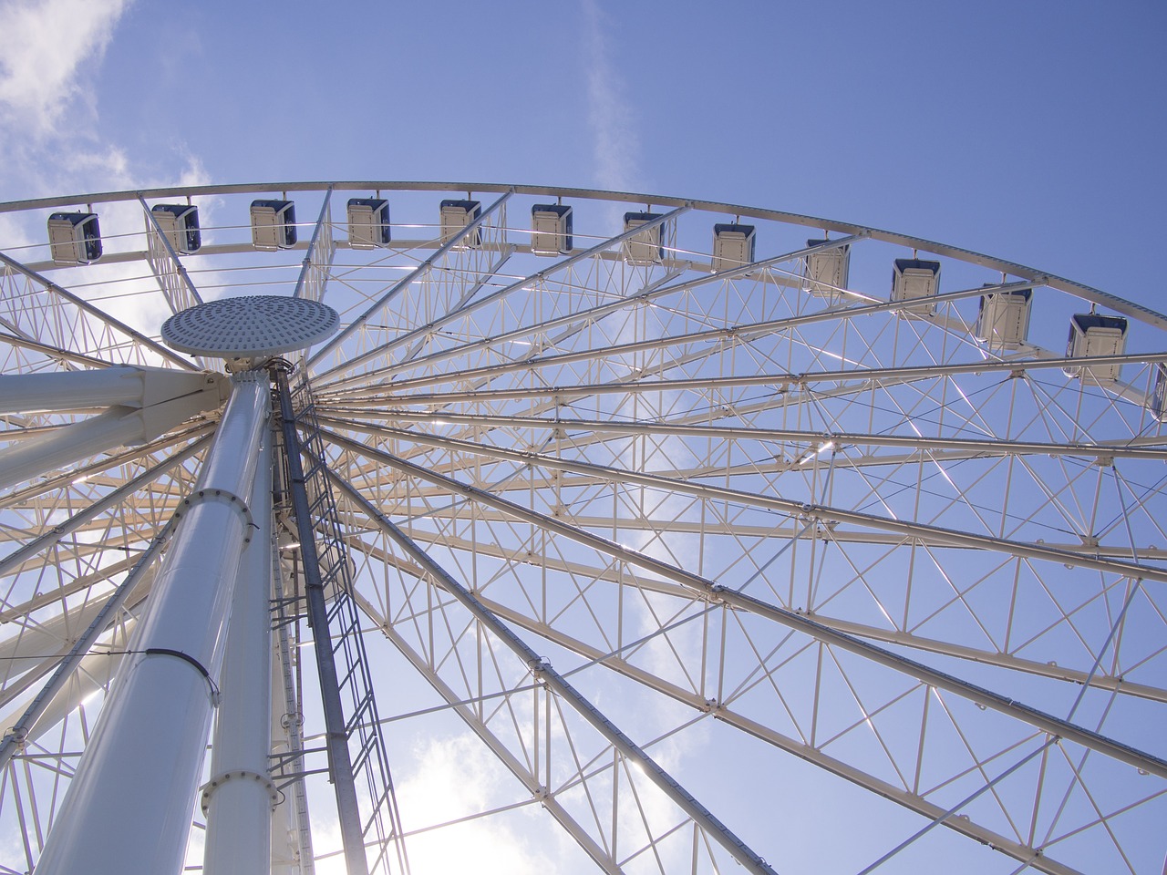 ferris wheel seattle sky free photo