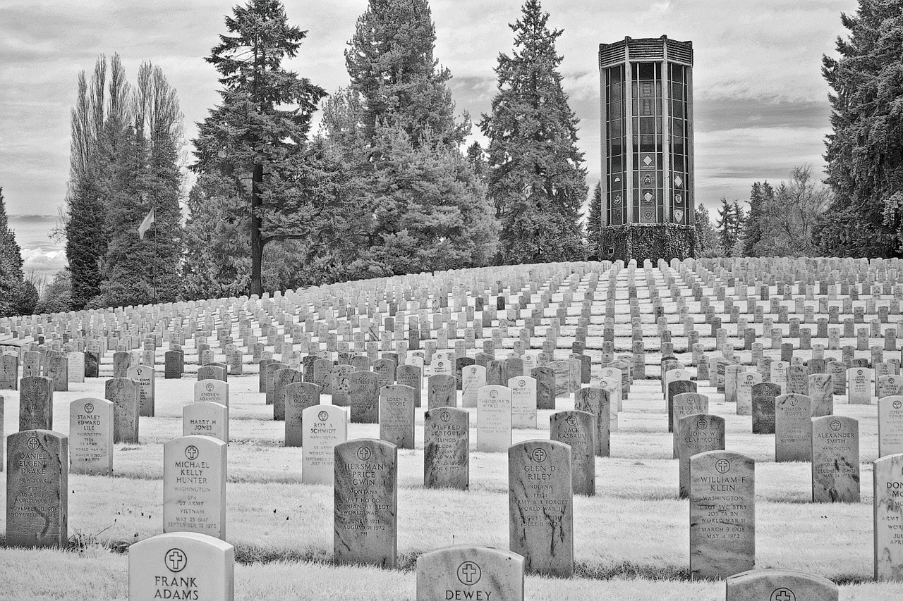 seattle cemetery military free photo