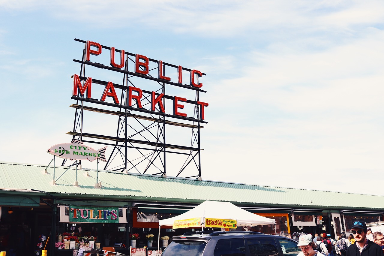 seattle  public market  washington free photo