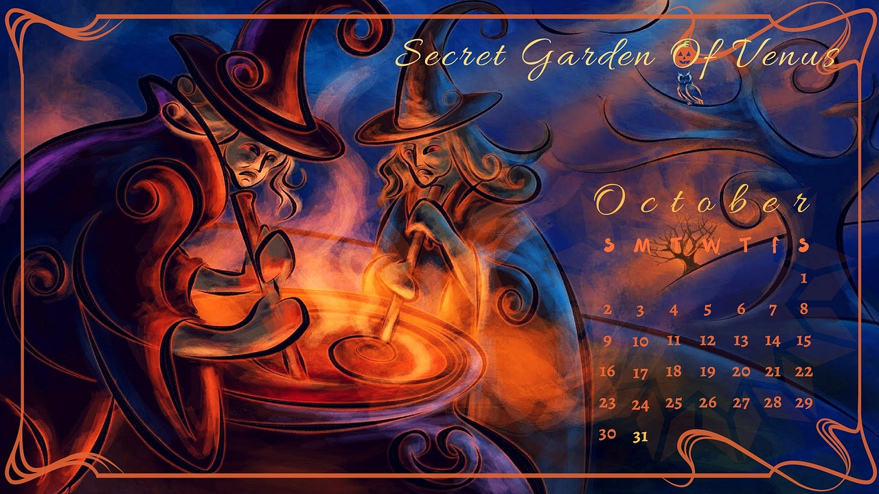 secret garden of venus calendar october free photo
