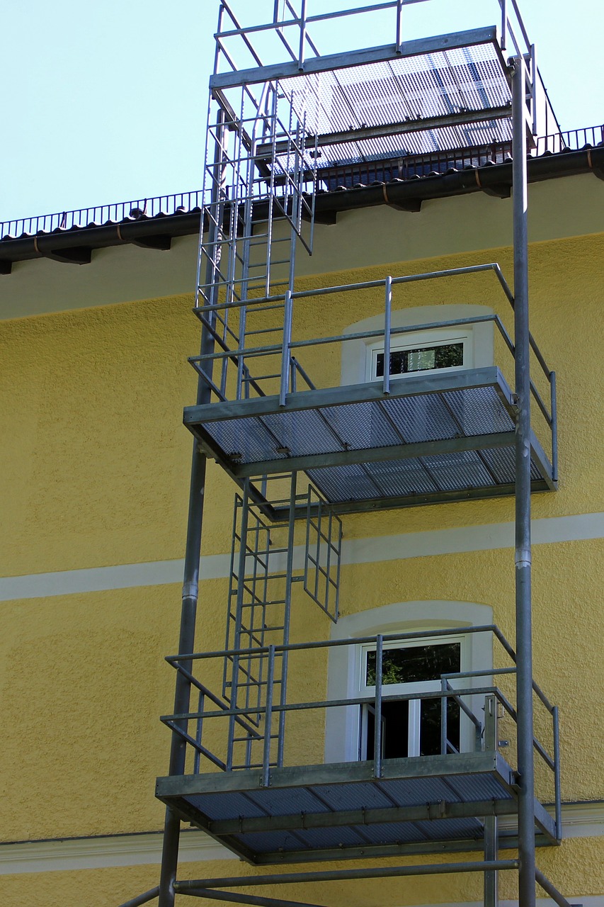 security fire escape emergency ladder free photo