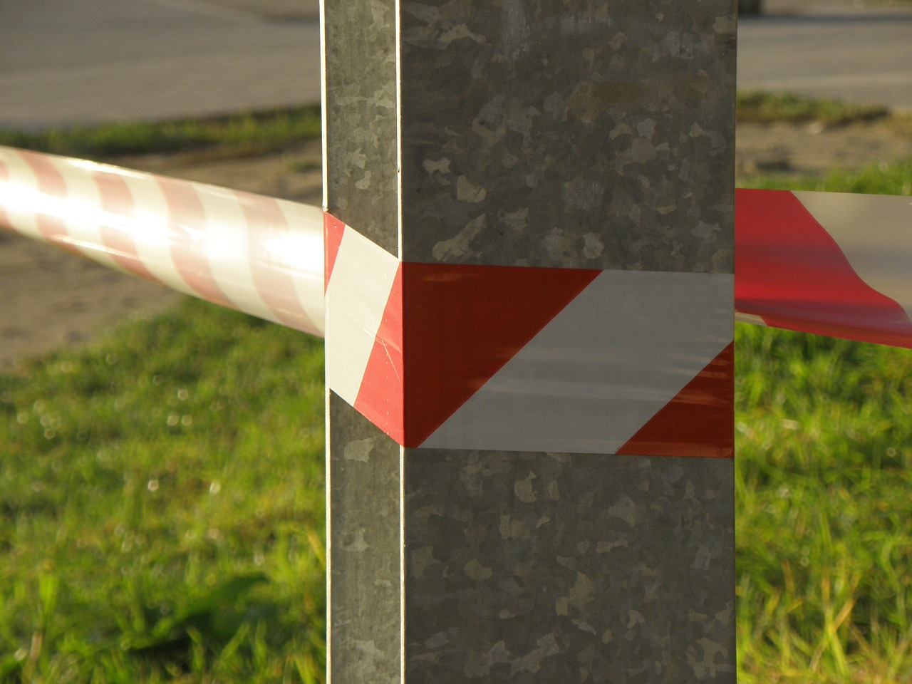 security tape red white free photo