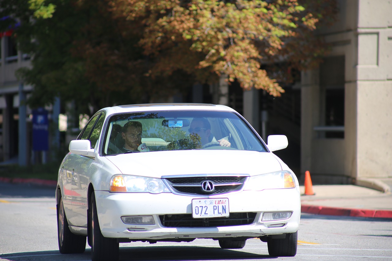 sedan car white free photo