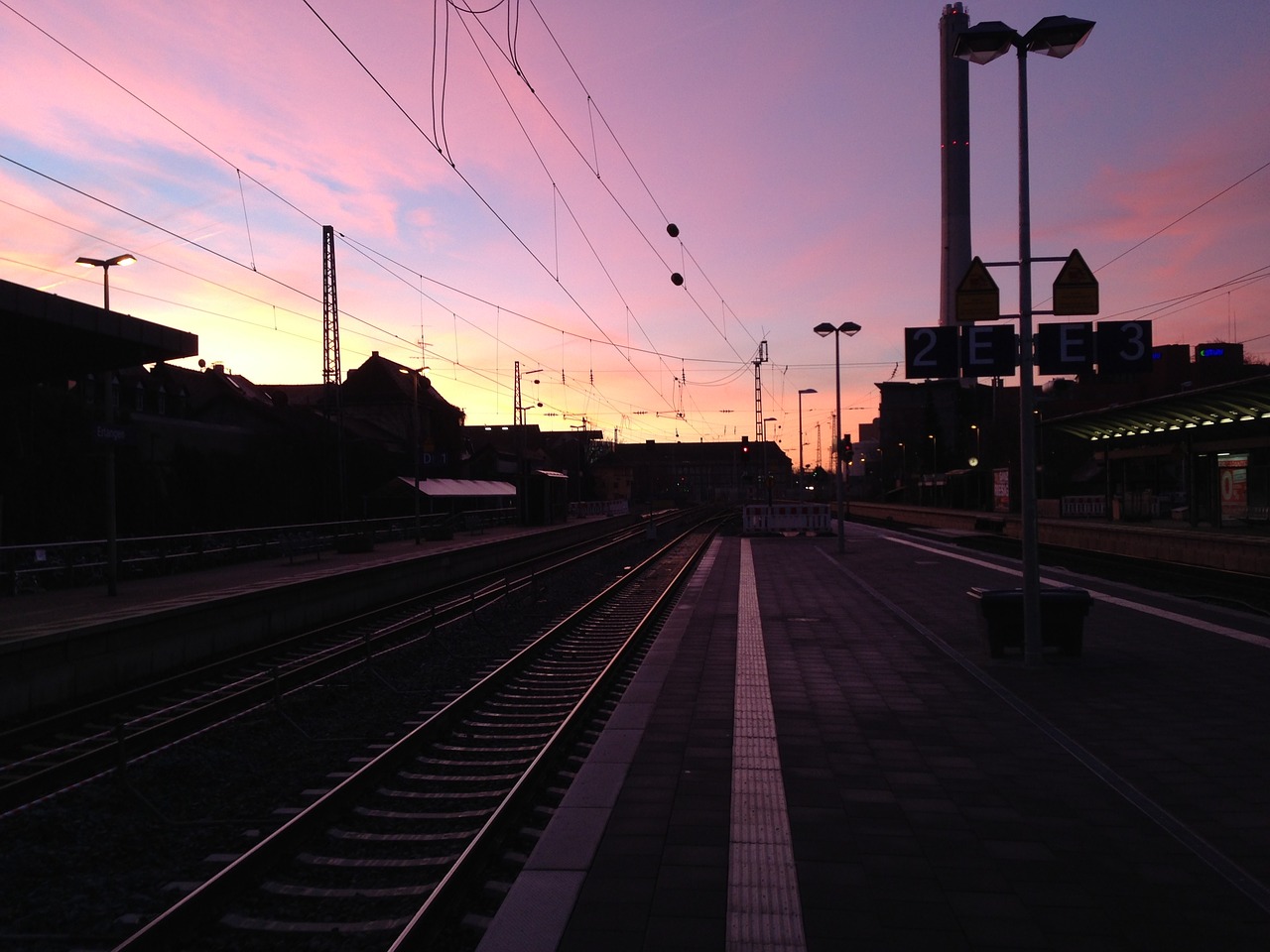 seemed railway sunrise free photo