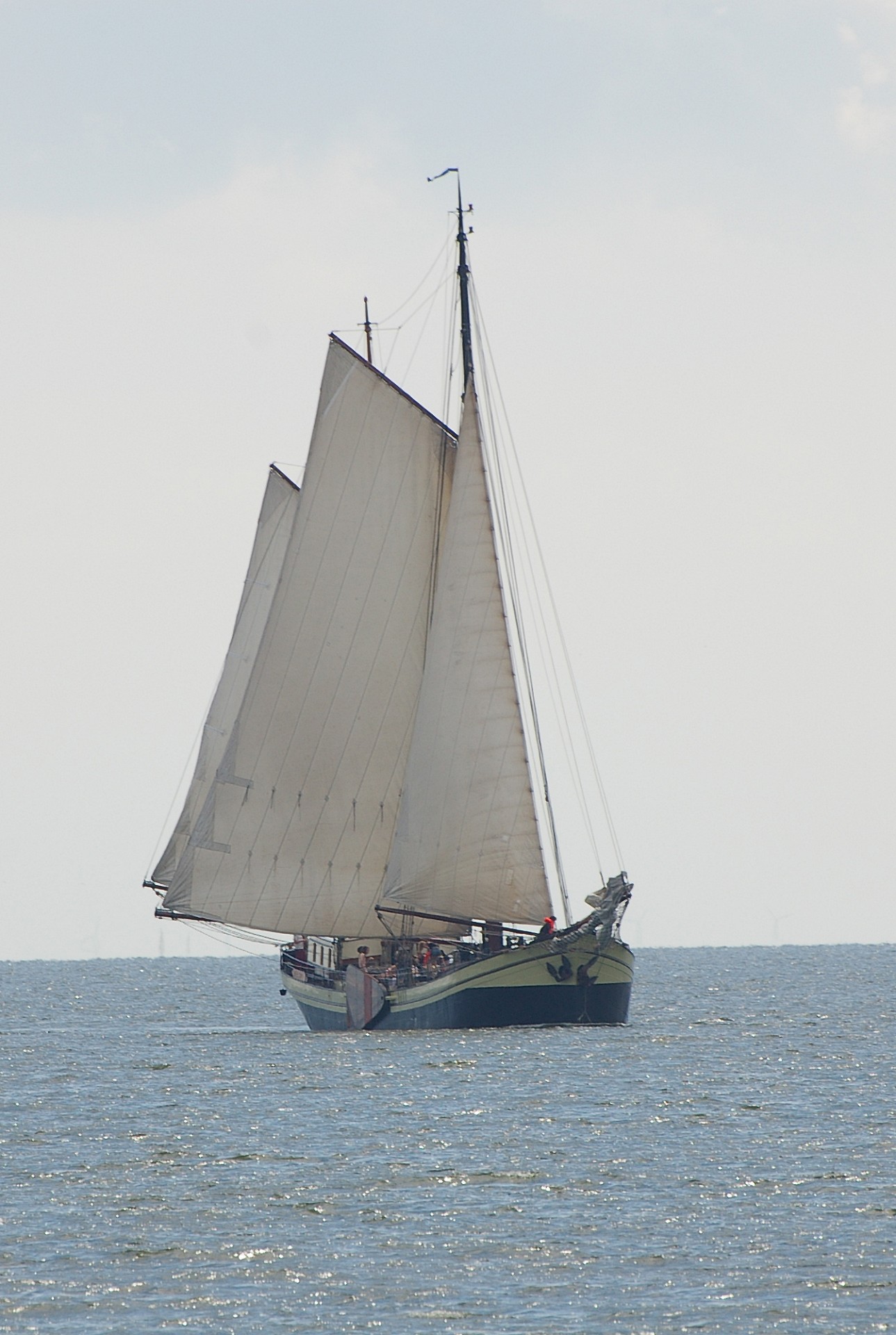 sailing ship two masts sea free photo