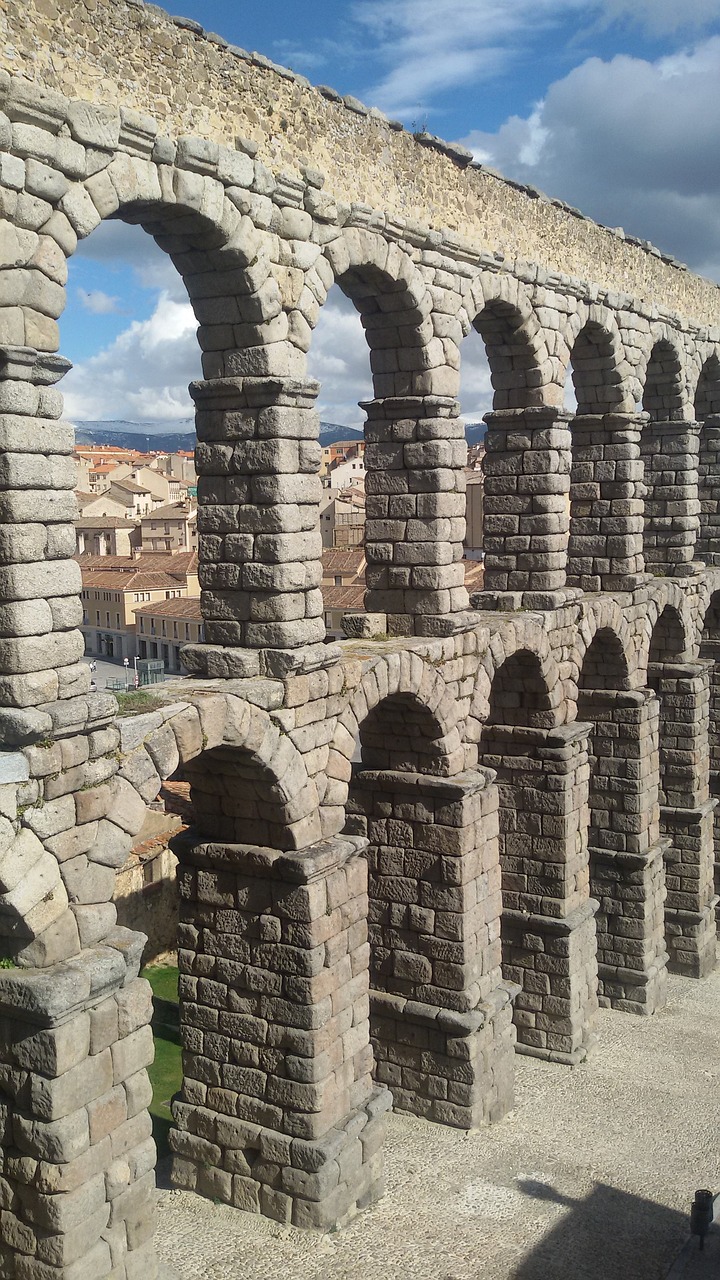 segovia aqueduct spain free photo