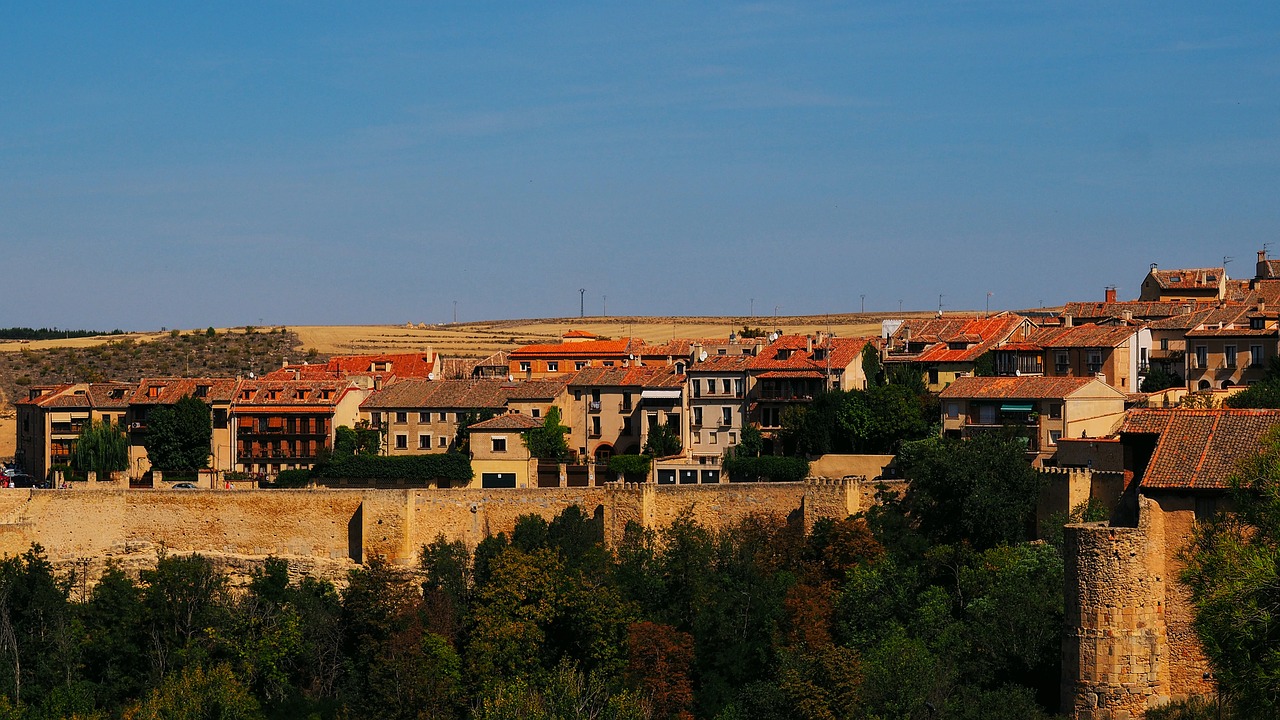 segovia houses wall free photo