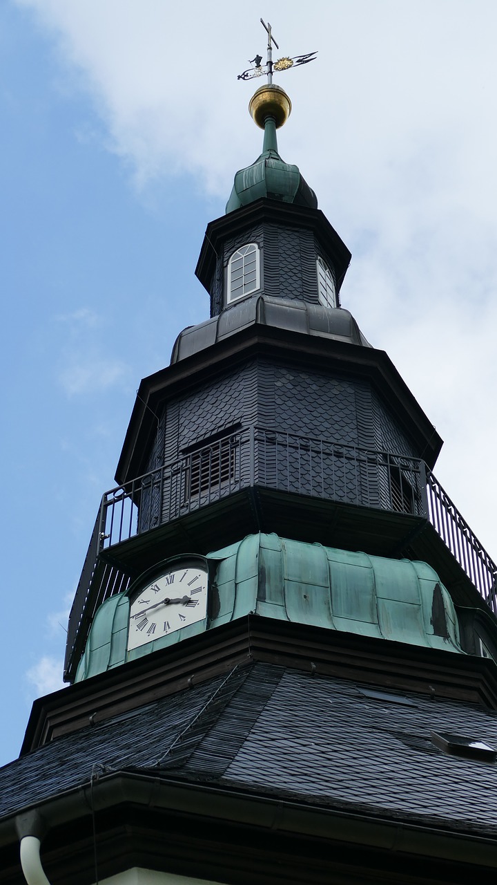 seiffen  mountain church  steeple free photo