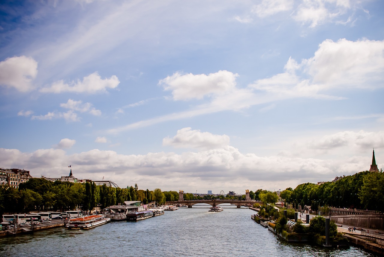 seine river paris landscape free photo