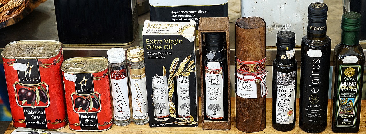 selection greek olive oil free photo