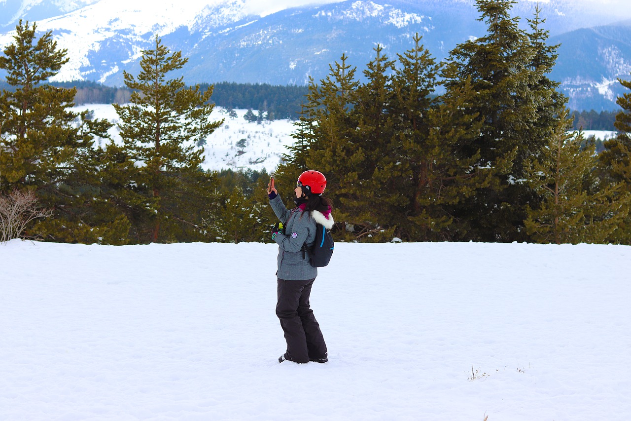 selfie  snow  girl free photo