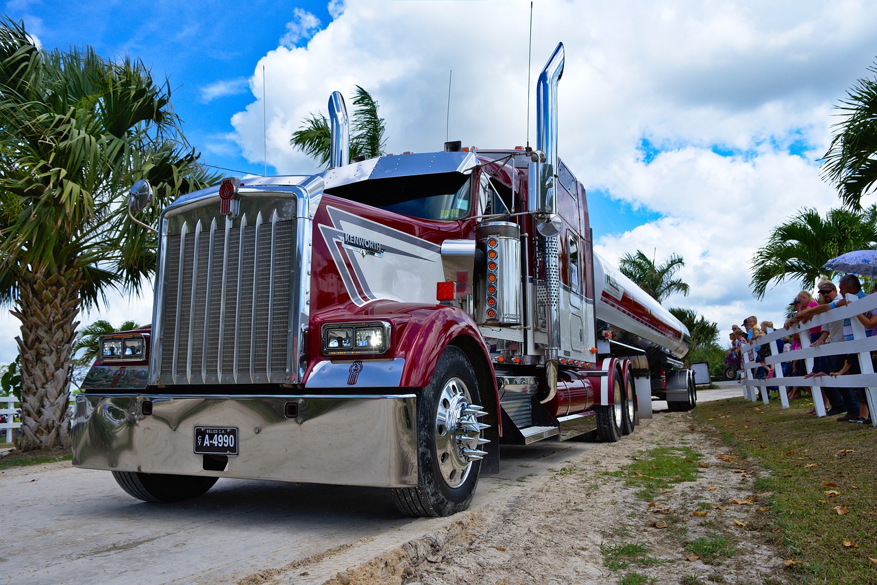 semi truck big rig transportation free photo
