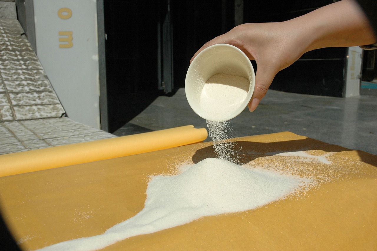 semolina flour granule free photo
