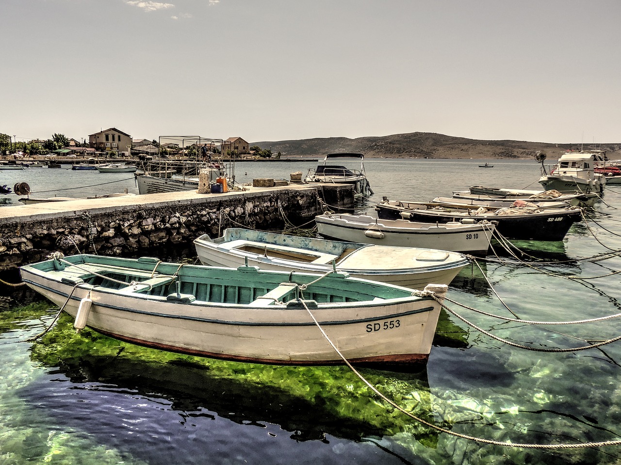 senj port fishing boat free photo