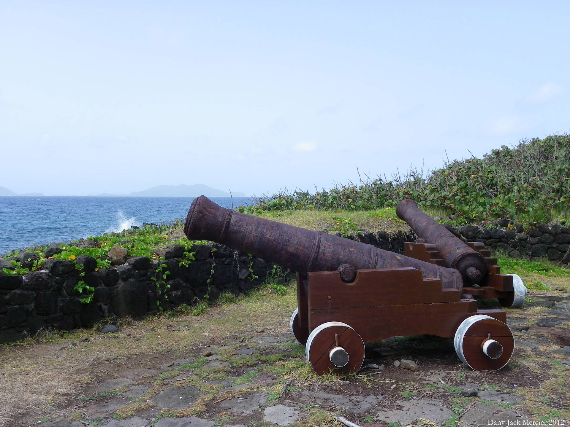 cannons sea defense guadeloupe free photo