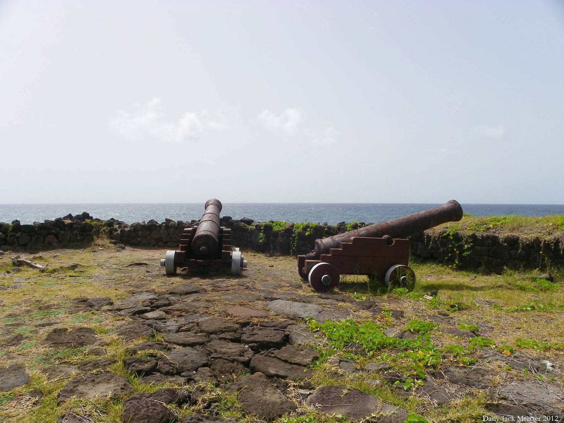 cannons sea defense guadeloupe free photo