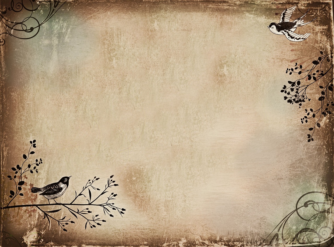 sepia birds vintage free photo