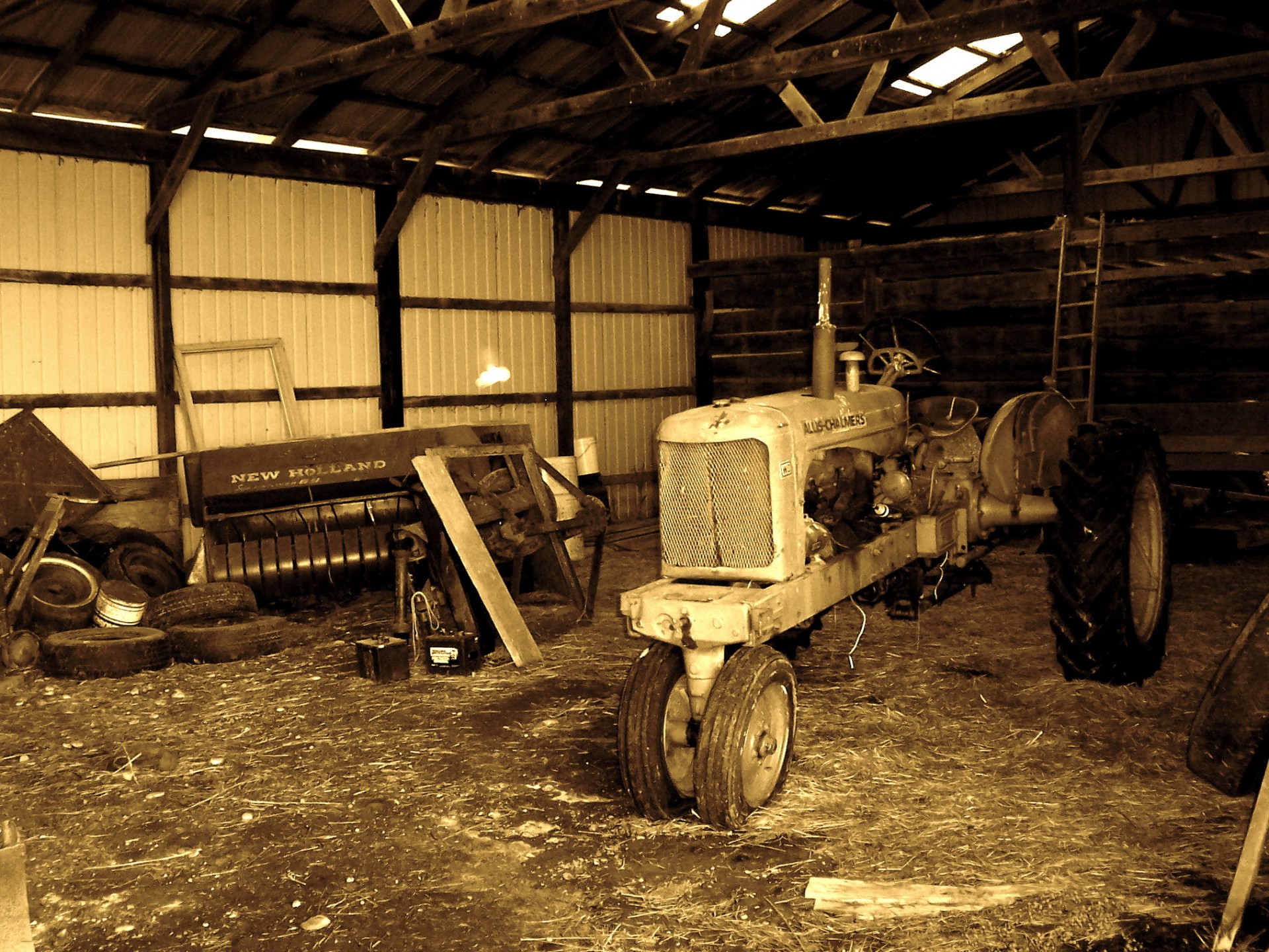 barn tractor farm free photo