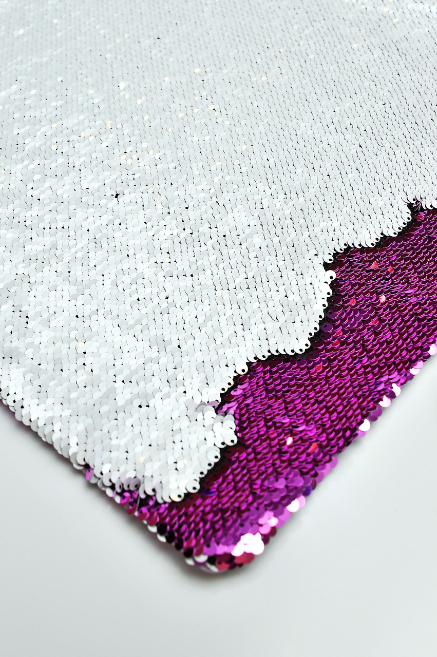 sequins  pillowcase  white free photo