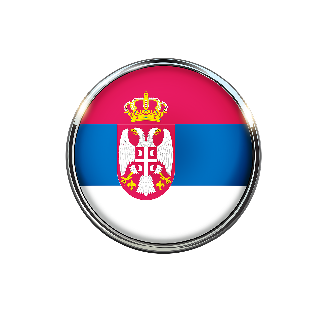 serbia flag icon free photo