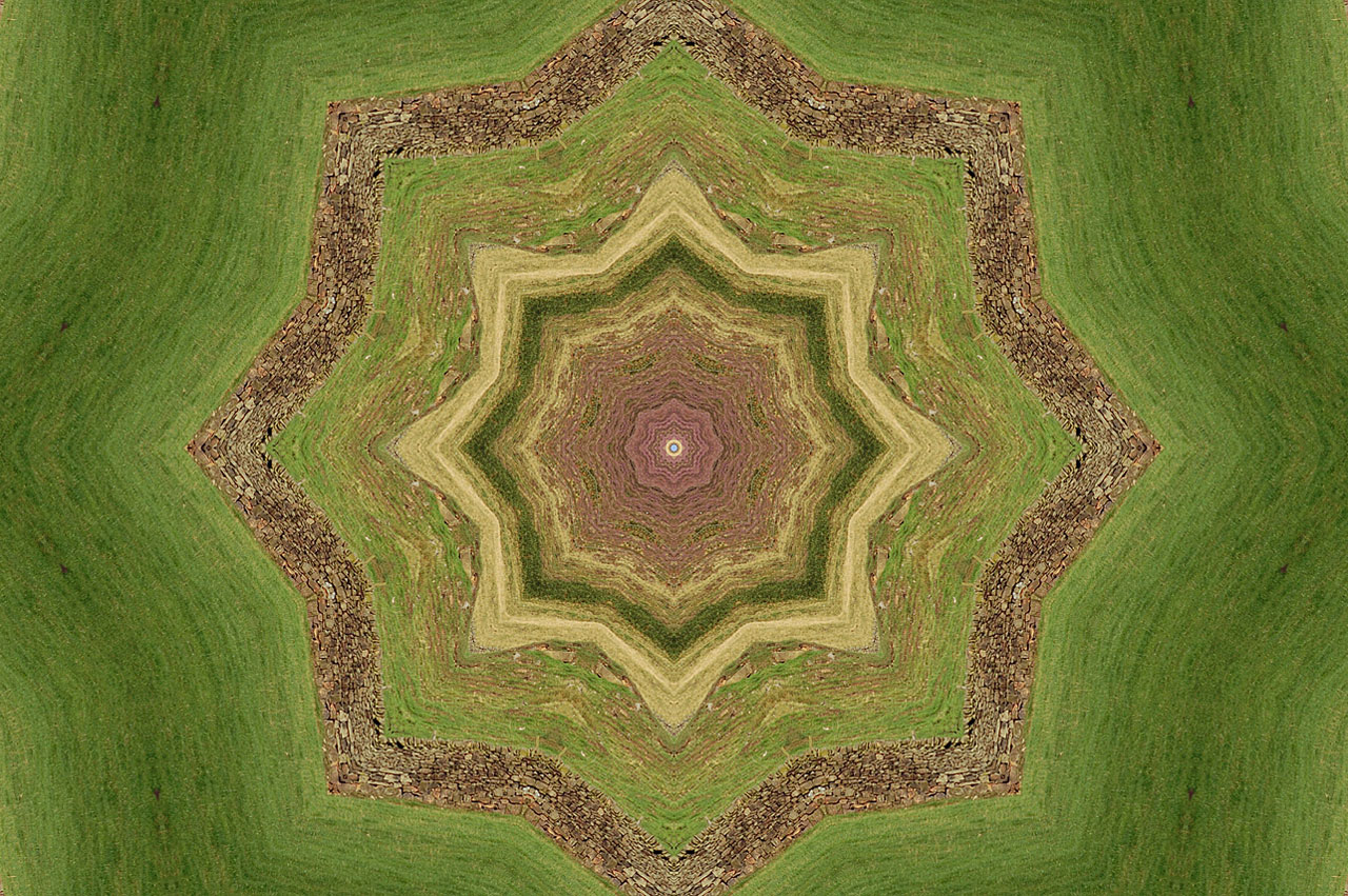 kaleidoscope background green free photo