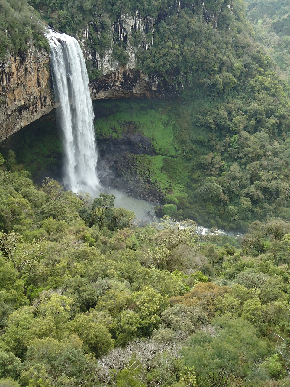 serra gaucha waterfall bridal veil free photo