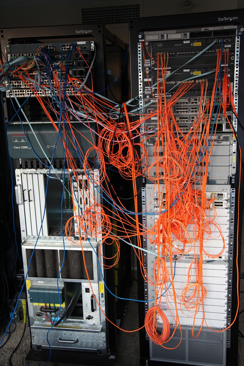 server rack servers electronics free photo