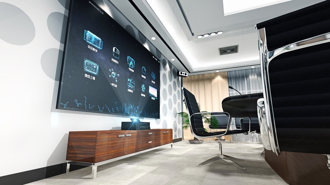 set-top boxes conference interior design free photo