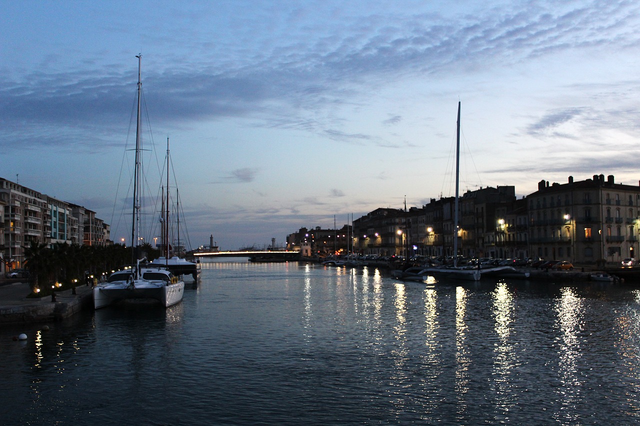 sète sunset port free photo