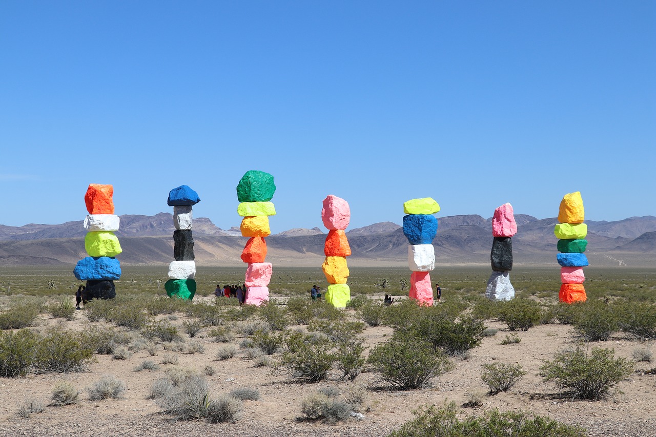 seven magic mountains las vegas nevada free photo