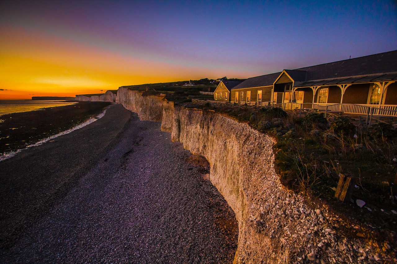 seven sisters sunset white rocks free photo