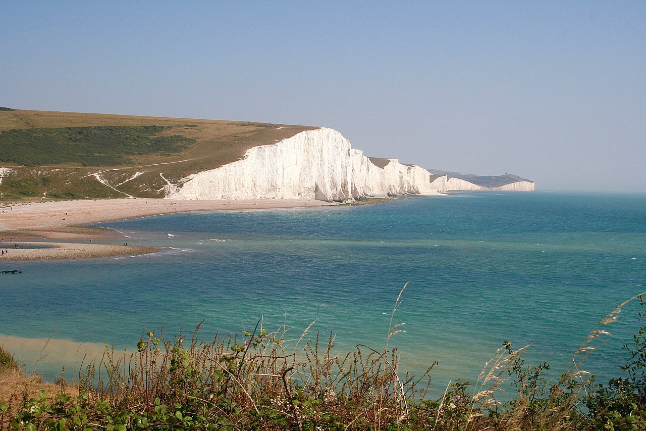 seven sisters cuckmere valley cliffs free photo