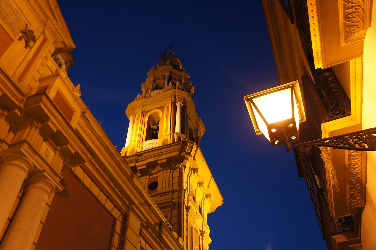 seville night old town free photo