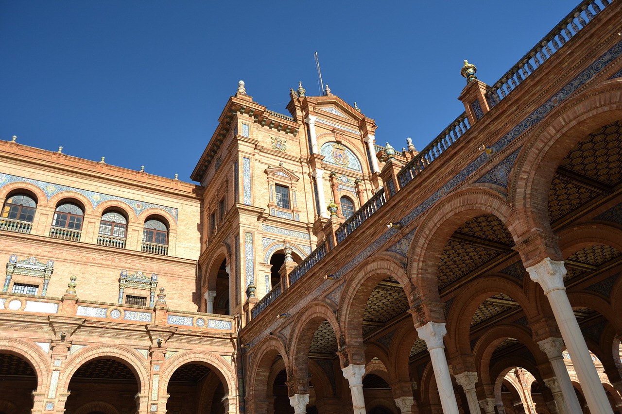 seville spain square art free photo