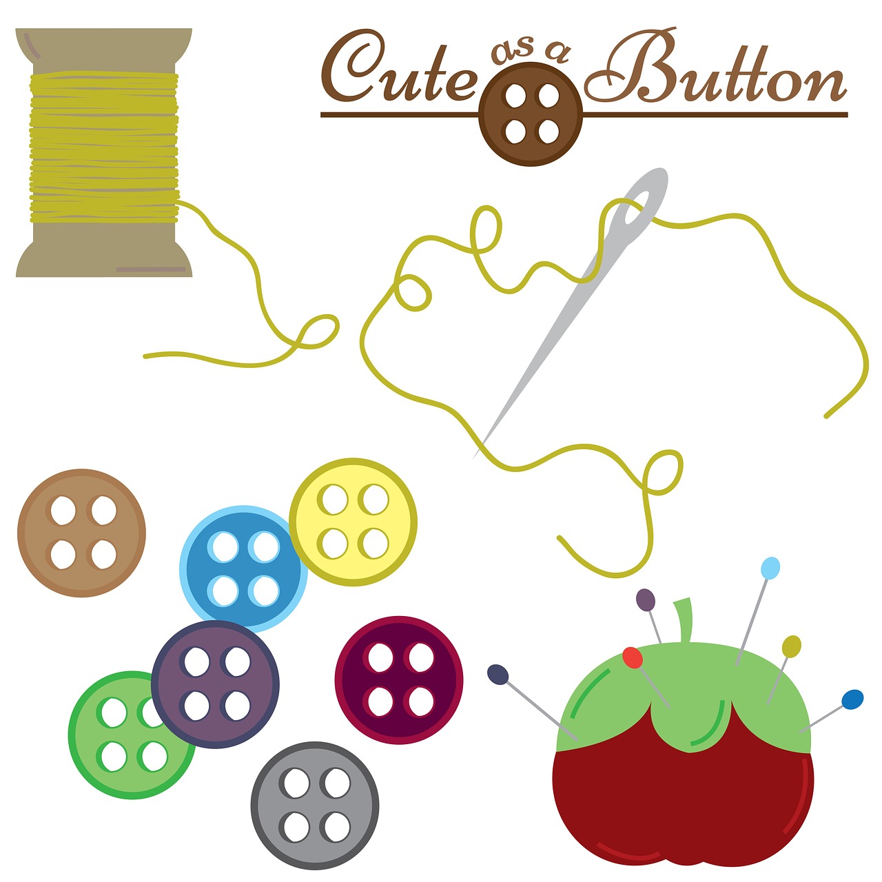 sewing buttons thread free photo