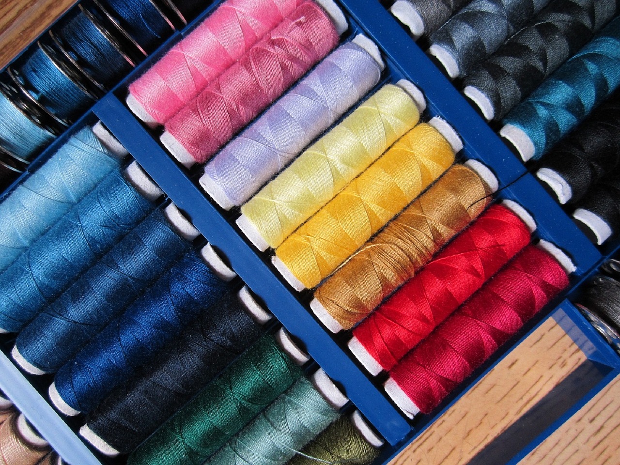 sewing thread colorful sew free photo