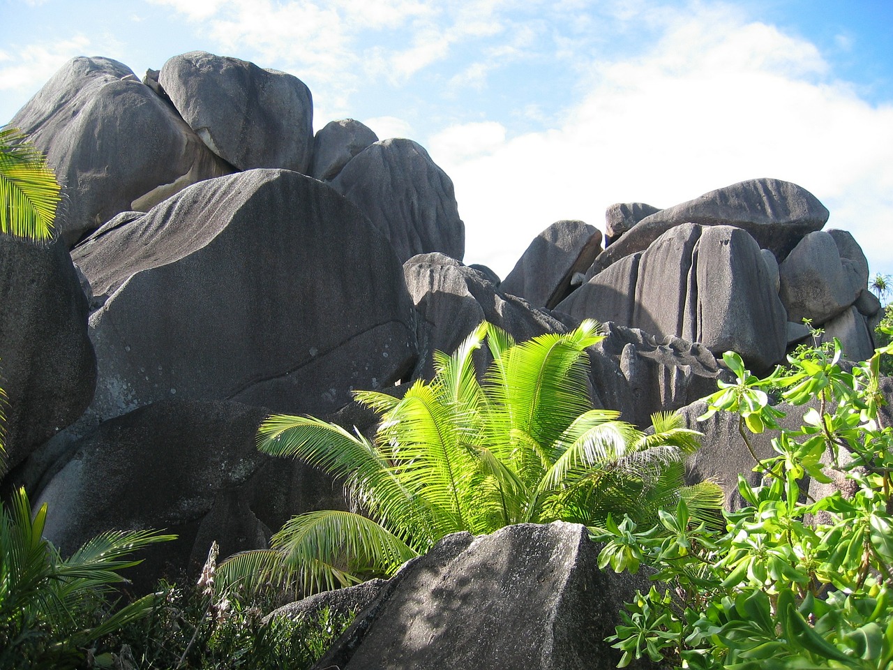 seychelles rock formations tropical free photo
